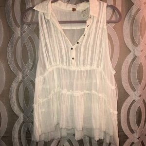 White Free People tank top